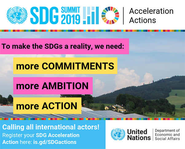 SDG Acceleration Actions flyer