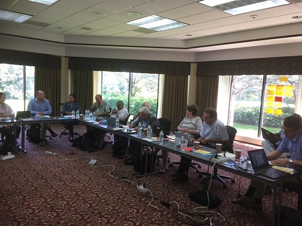 Scientists at a meeting