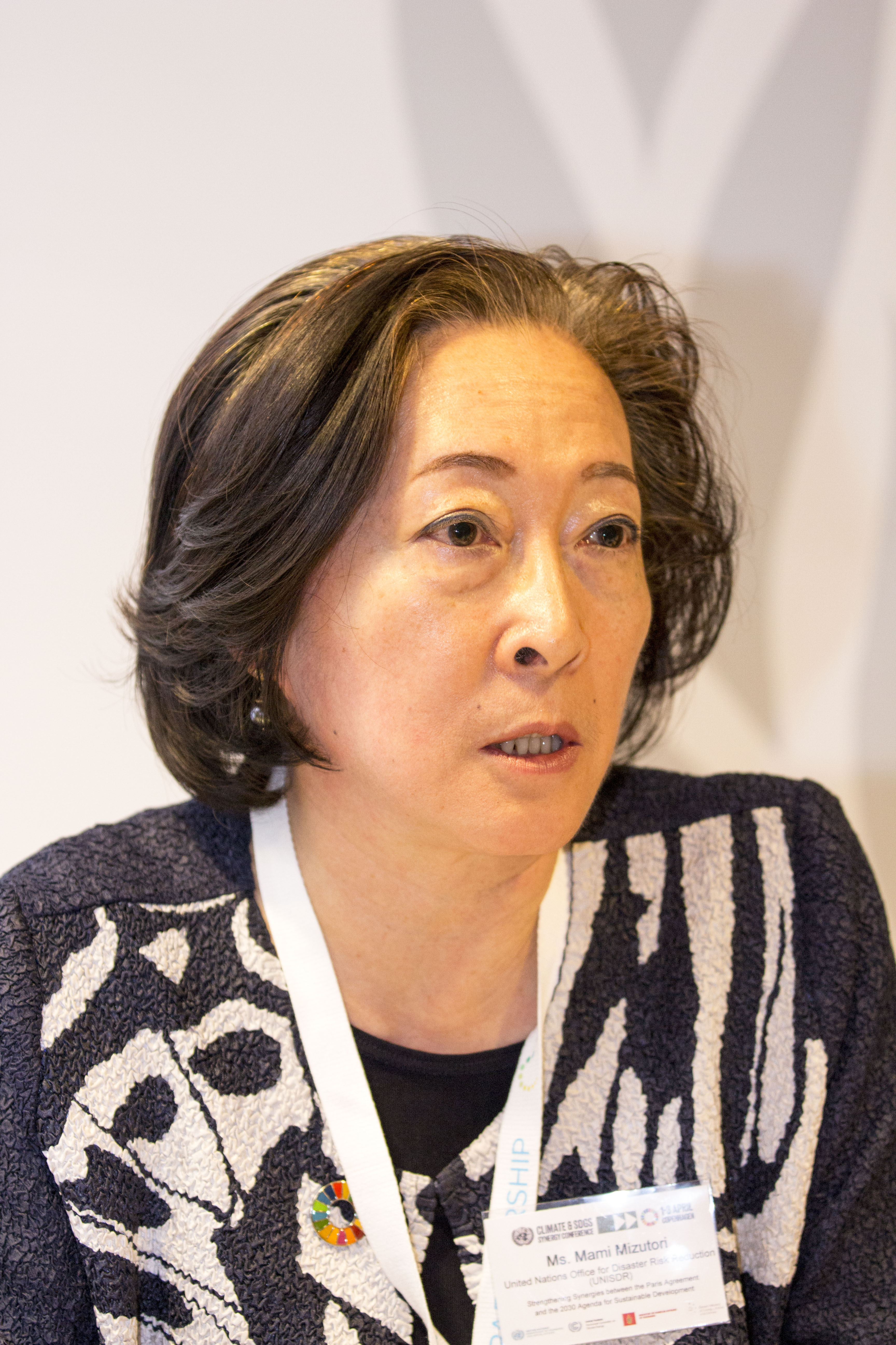 Mami_Mizutori,_Assistant_Secretary-General_and_Special_Representative_of_the_Secretary_General_for_Disaster_Risk_Reduction, addresses media at the press conference.